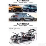 Metalni autić Audi Q8 plavi, razmera 1:24, do 20 cm
