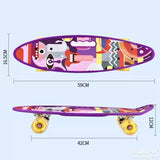 Pennyboard ljubičasti 60 cm sa svetlećim točkovima