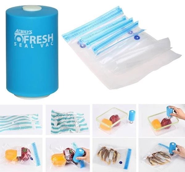Mini vakumirka na baterije + 6 kesa - slika 3
