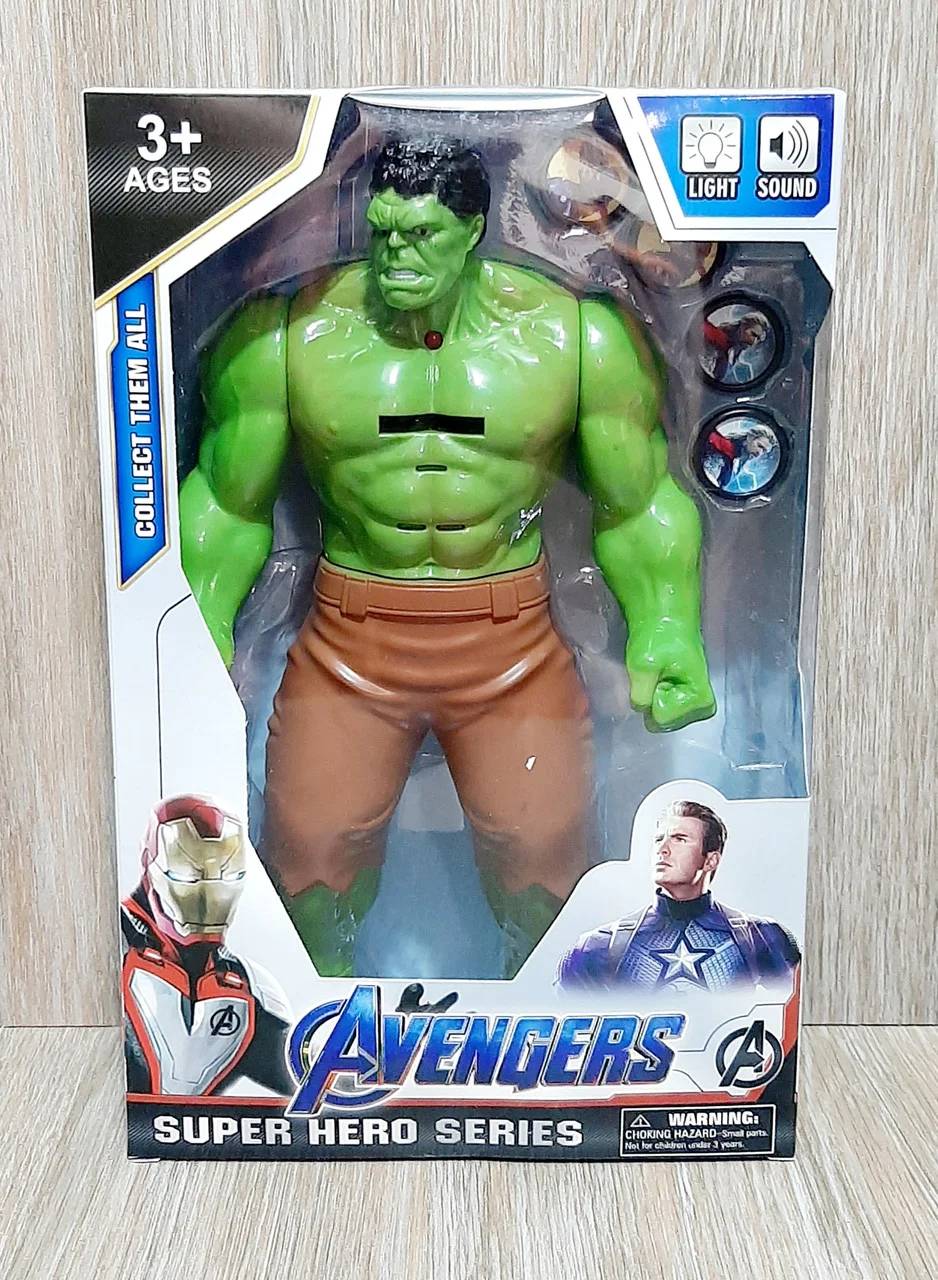 Figura Hulk 25 cm sa zvukom, svetlom i ispaljivanjem diskova