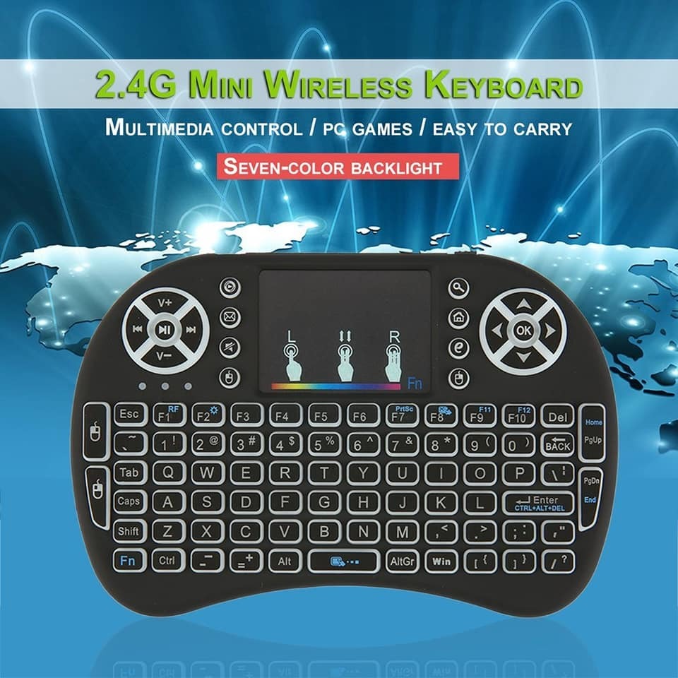 Bežična mini tastatura sa tačpedom i RGB osvetljenjem
