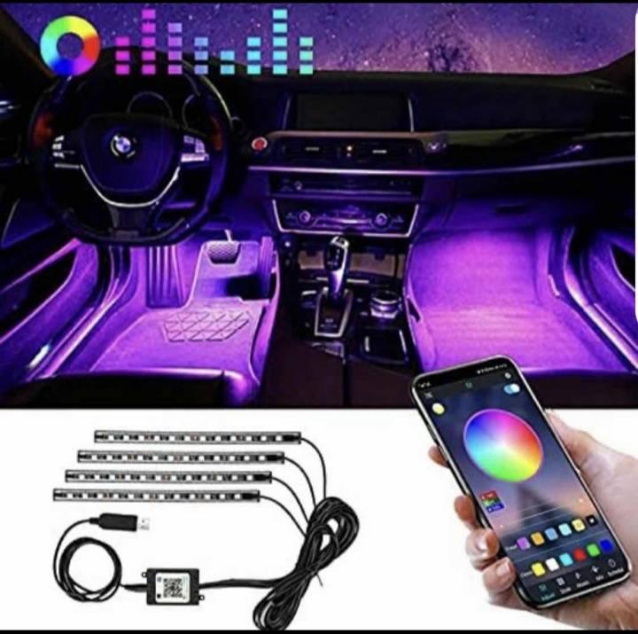RGB LED osvetljenje za auto sa 4 trake i aplikacijom