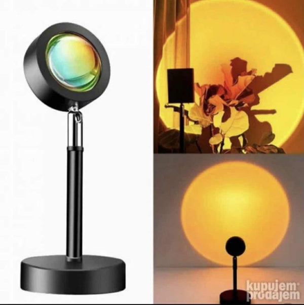 Stona LED lampa sa efektom zalaska sunca i rotacijom 180