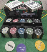 Set za poker sa 200 žetona i podlogom 90x58 cm