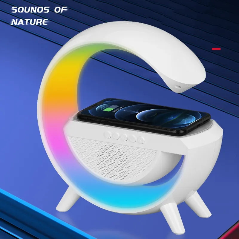 RGB lampa sa Bluetooth zvučnikom i bežičnim punjačem 10W – slika 3