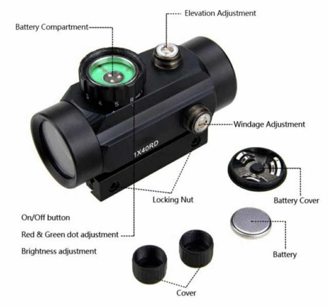 Red Dot optika - Bushnell 1x40RD - Red Dot optika - Bushnell 1x40RD