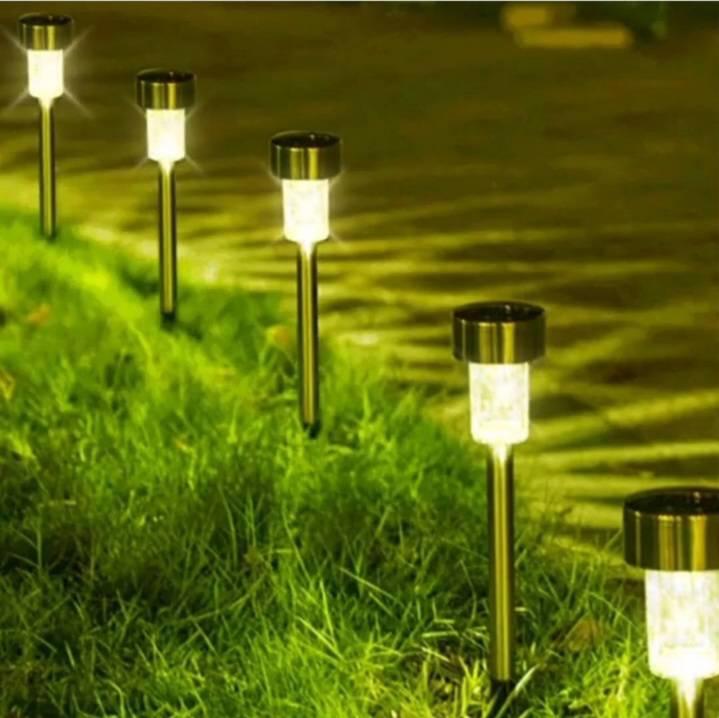 Solarne baštenske lampe set 6 komada sa belim svetlom