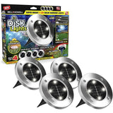 Solarne disk lampe 4 komada sa nosačima za zemlju