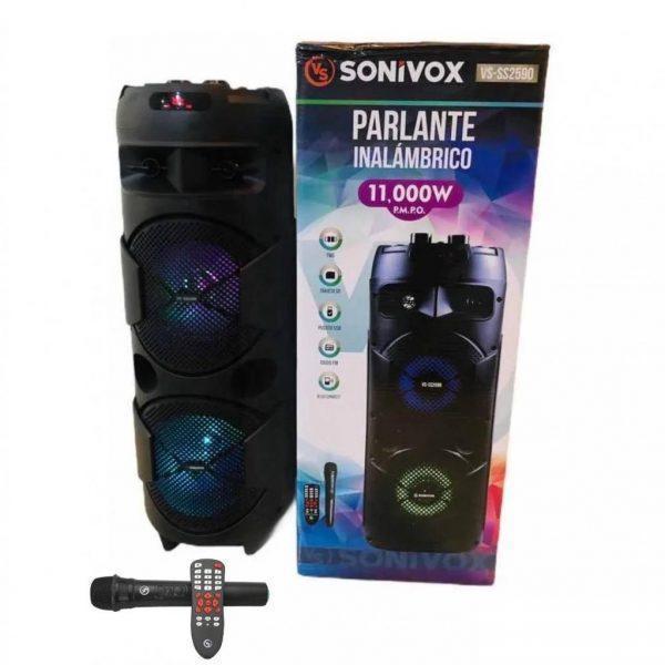 Karaoke zvučnik 400W sa dve membrane od 8 inča i mikrofonom