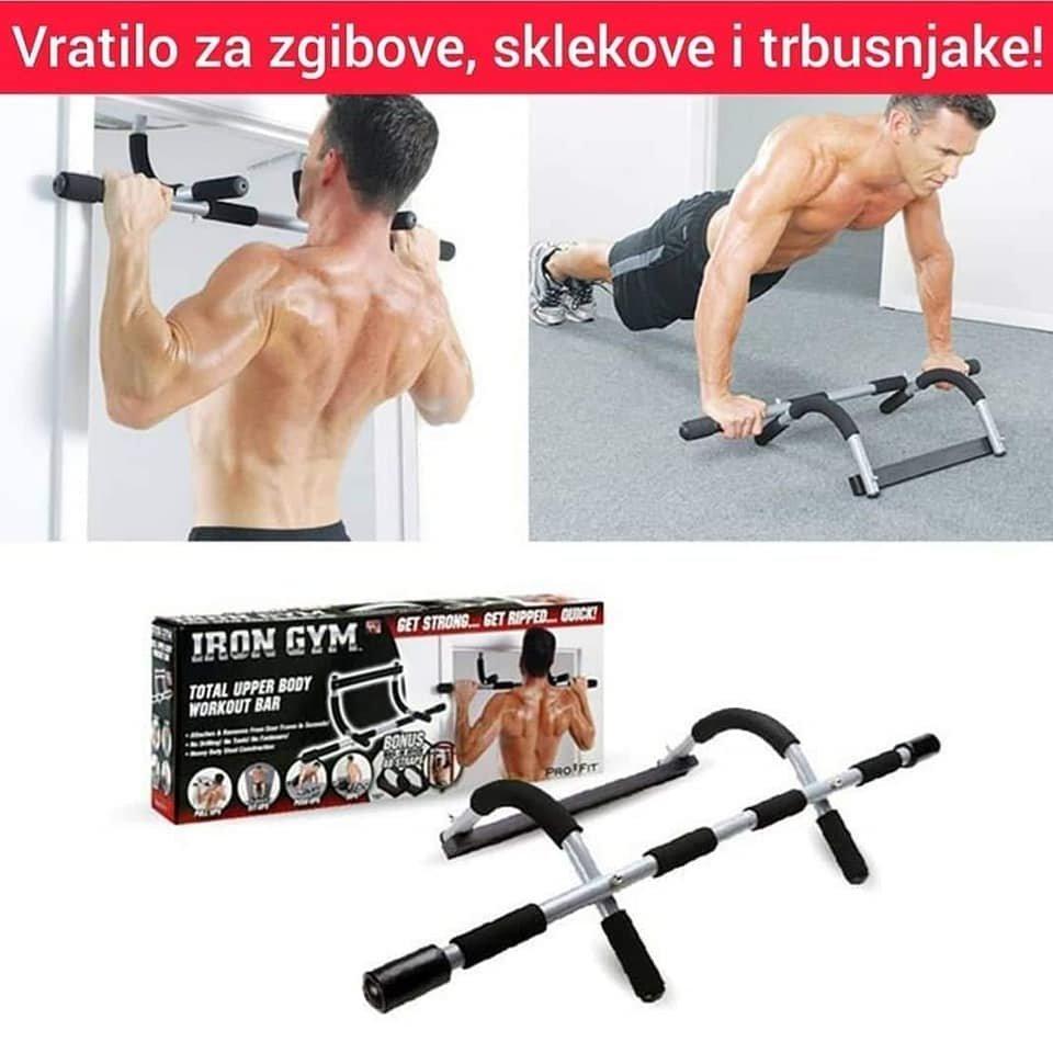 Vratilo 4 u 1 za zgibove, sklekove i propadanja