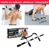 Vratilo 4 u 1 za zgibove, sklekove i propadanja