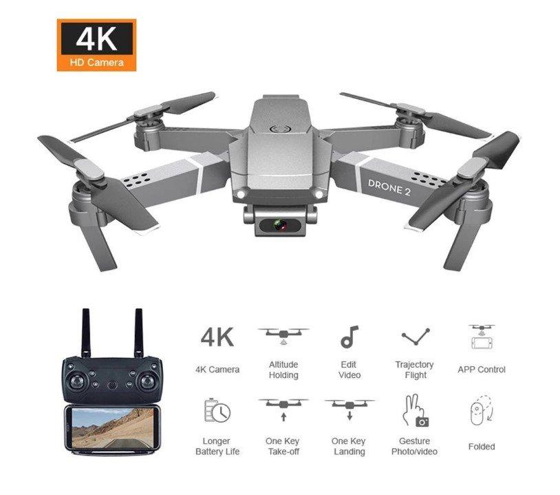 Sklopivi dron E68 sa dve WiFi kamere i koferom