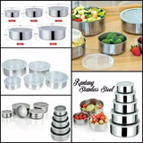 Set od 5 inox posuda sa poklopcima, od 10 do 18 cm