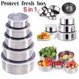 Set od 5 inox posuda sa poklopcima, od 10 do 18 cm