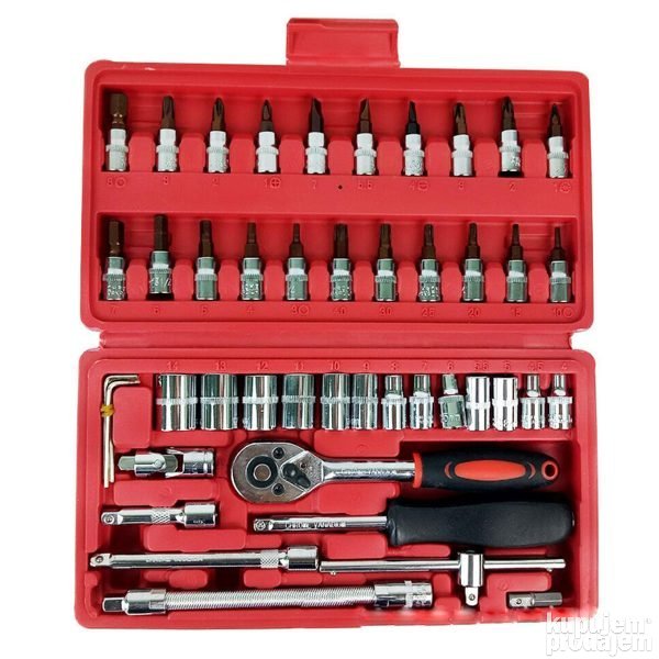 Set nasadnih i torx ključeva, 46 delova, hrom vanadijum