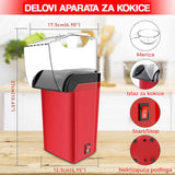 Aparat za kokice na vruć vazduh 1200 W sa mericom