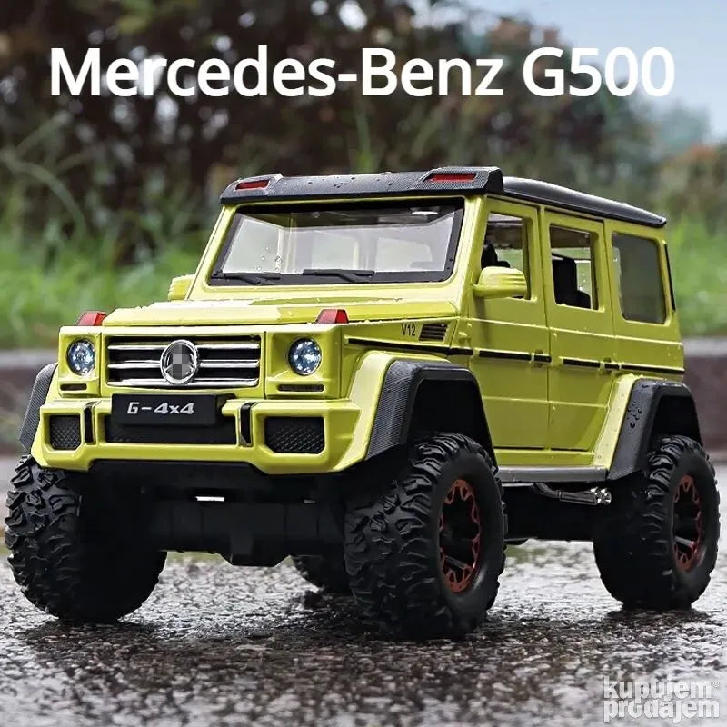 Metalni Mercedes G500 žuti, razmera 1:32