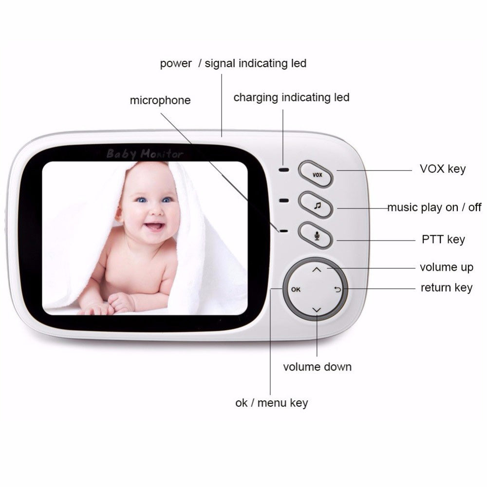 Baby monitor sa ekranom 3,2 u boji - slika 3