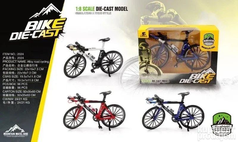 Die-cast model bicikla u razmeri 1:8, izbor boje