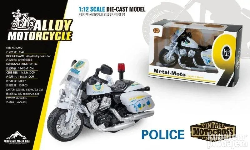 Metalni policijski motor, razmera 1:12