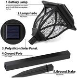 Set od 6 solarnih baštenskih lampi fenjera 43 cm