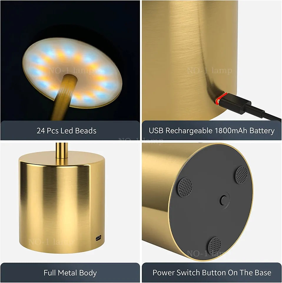 Bežična LED stona lampa 5000 mAh sa 3 boje svetla – slika 4
