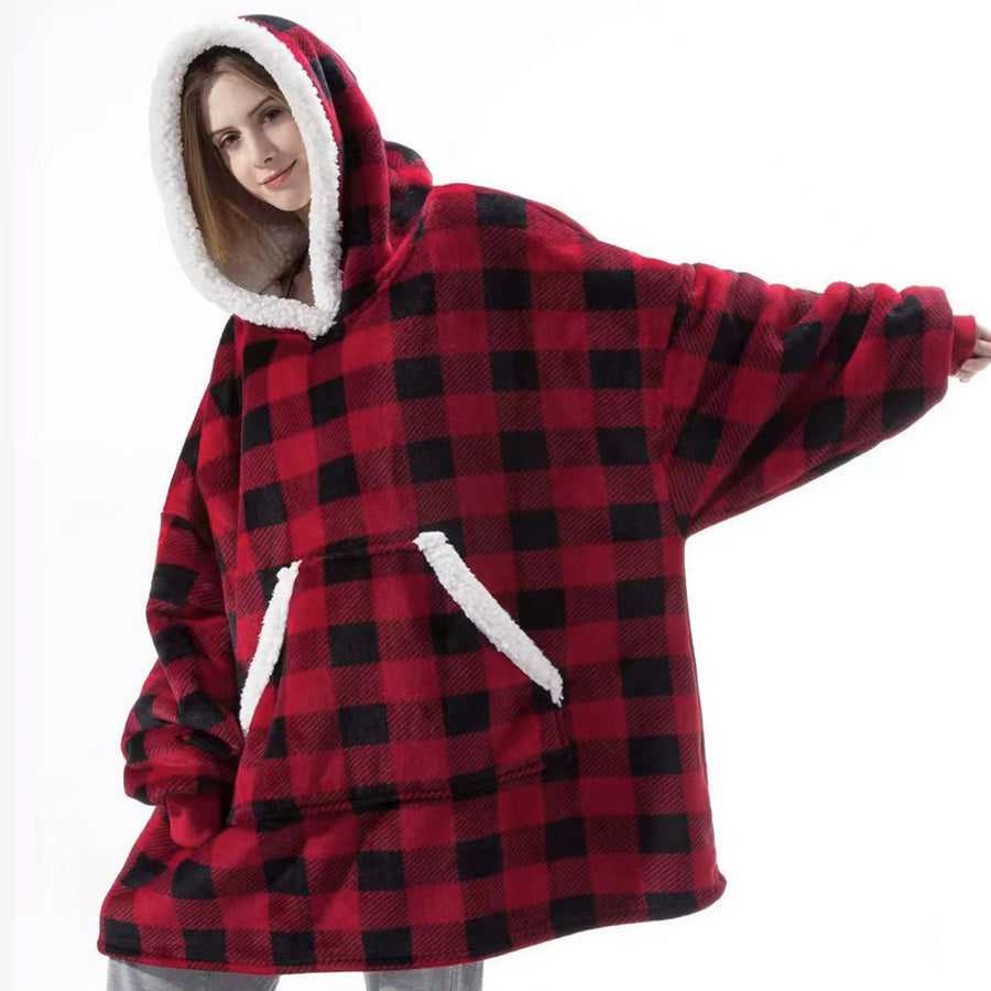 Oversized duks ćebe od flisa – reverzibilno, 110 cm – slika 3