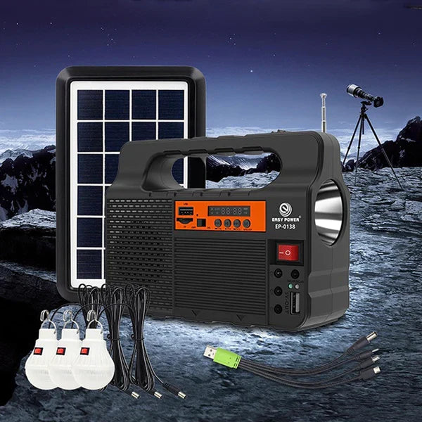 Solarna stanica za kampovanje sa 3 LED lampe i radiom – slika 6