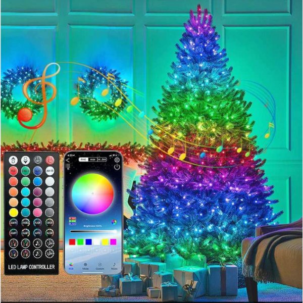 Pametne RGB lampice za jelku sa upravljanjem preko aplikacije