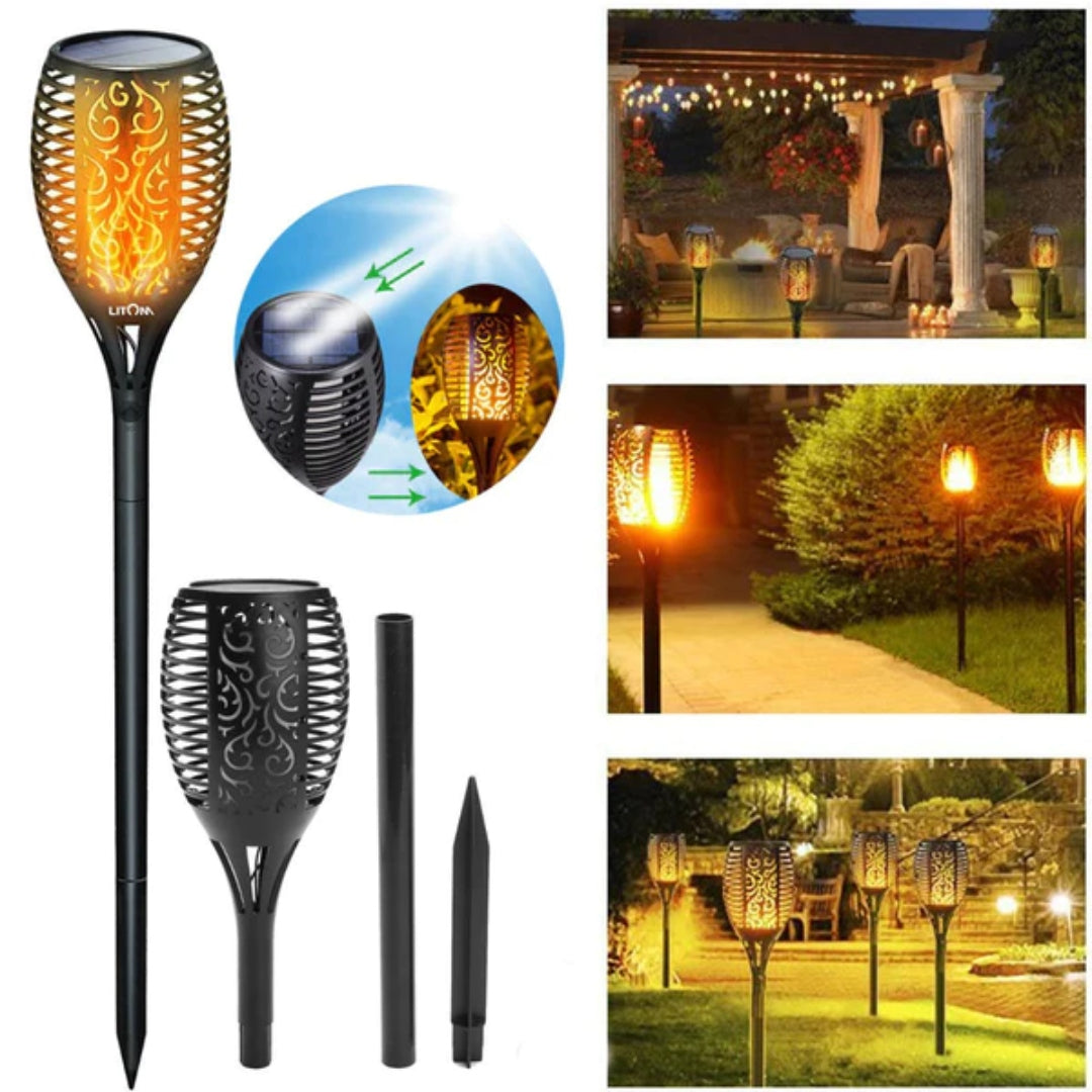 Solarne LED baklje sa efektom plamena