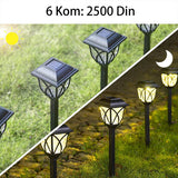 Solarne baštenske lampe sa ubodnim postoljem, 6 komada