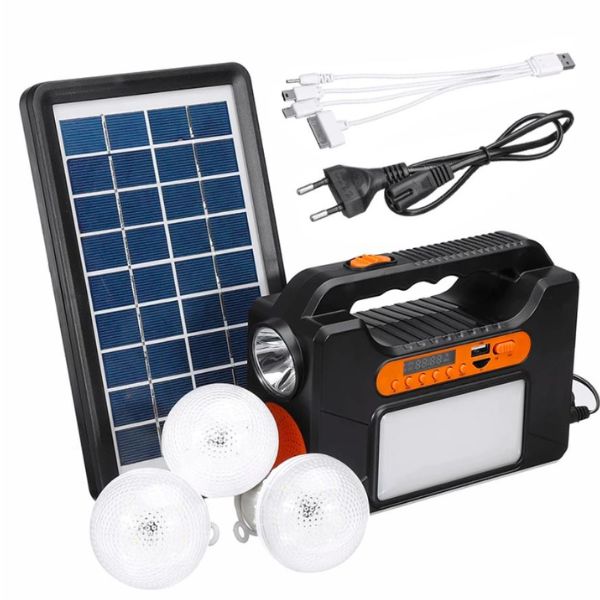 Mini solarni set sa 3 LED lampe, radiom i zvučnikom