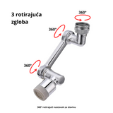 Rotirajući nastavak za slavinu sa dva tipa mlaza
