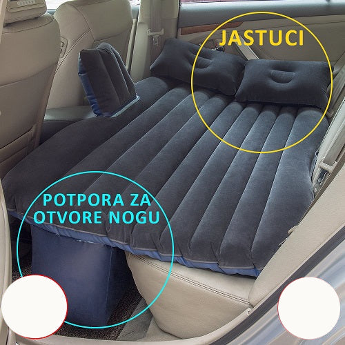 Dušek na naduvavanje za auto 136 x 85 cm sa jastucima