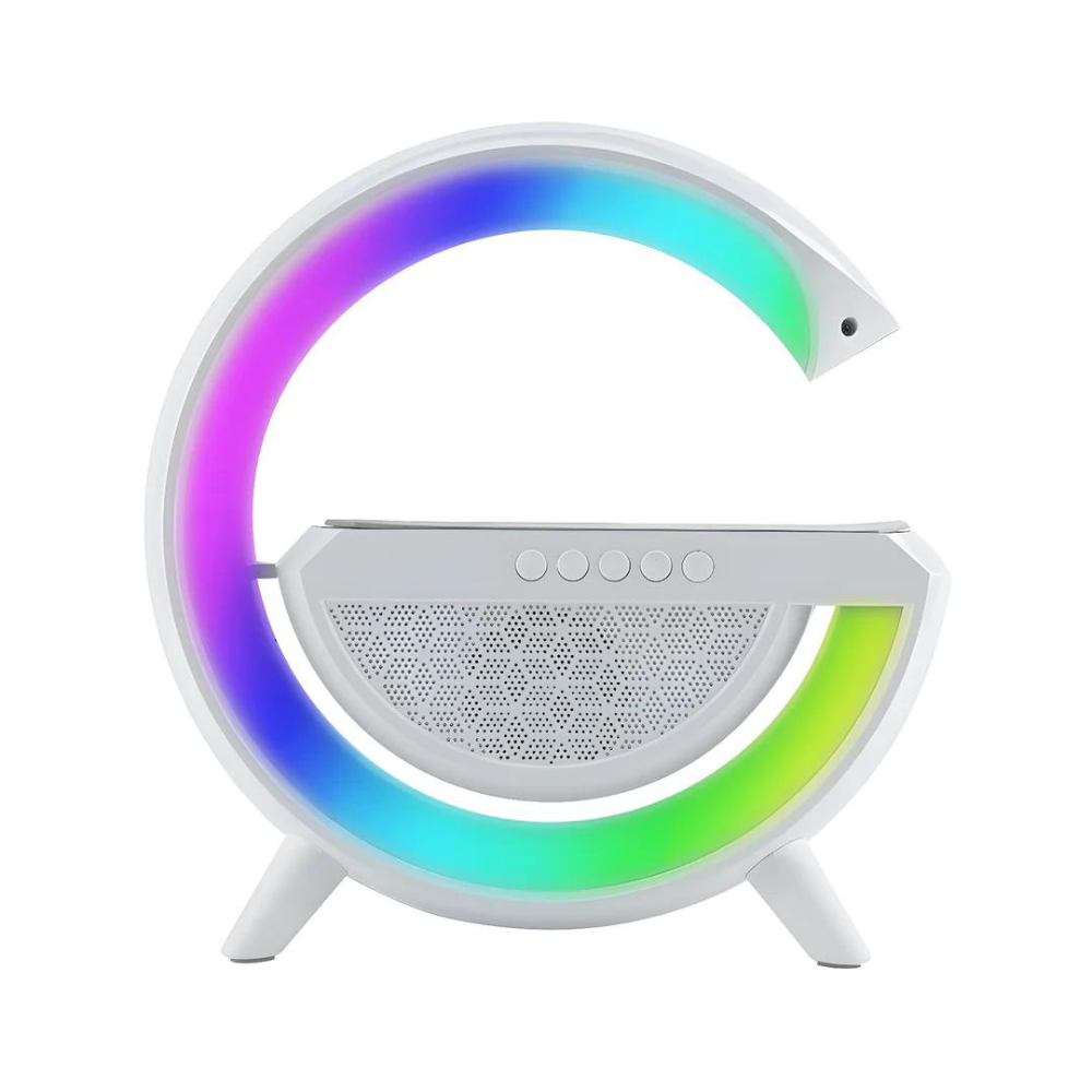 RGB LED lampa sa Bluetooth zvučnikom i bežičnim punjenjem 10W