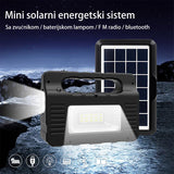 Solarna lampa sa radiom, bluetoothom i tri LED sijalice