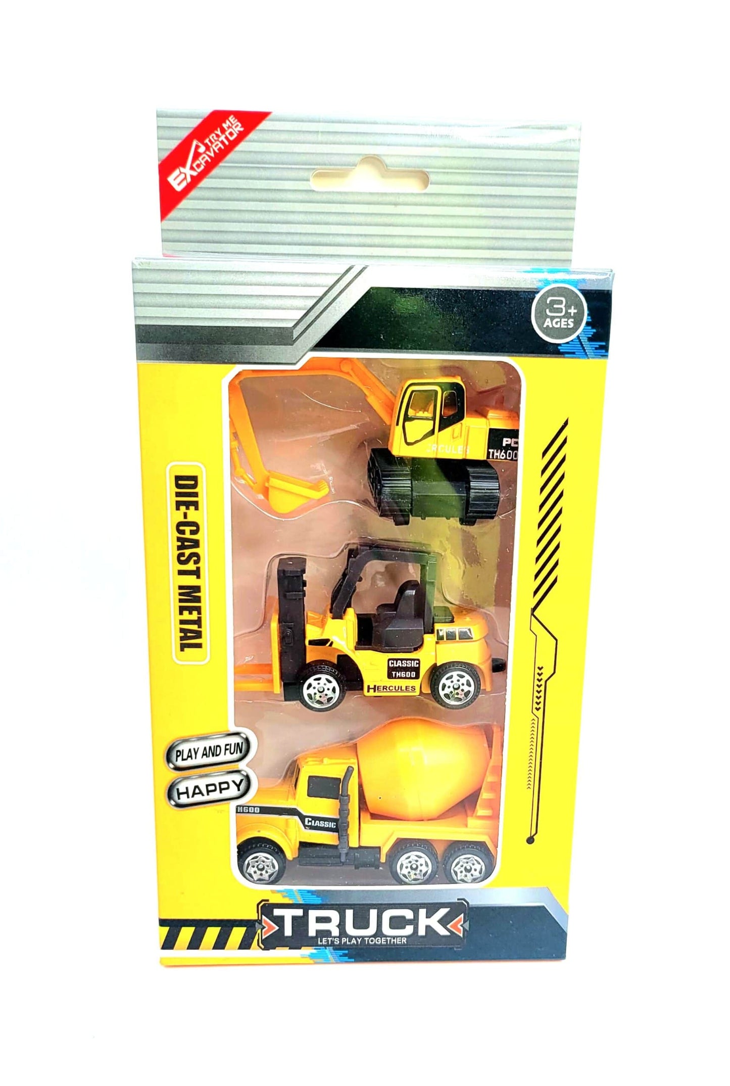 Set od 3 građevinska vozila – 7 cm