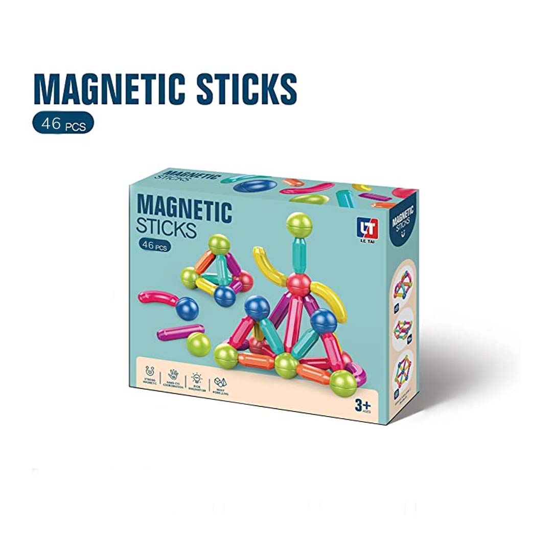 Magnetne kocke za gradnju 46 komada u 6 boja