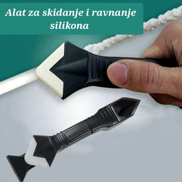 Alat za skidanje i ravnanje silikona sa 5 nastavaka