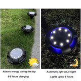 Solarne disk lampe sa 8 dioda i bočnim svetlom – 4 komada