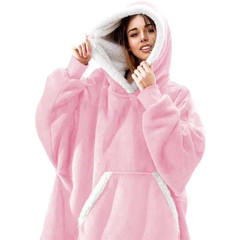 Oversized duks ćebe od flisa – reverzibilno, 110 cm – slika 11