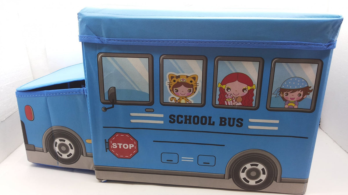 Dečiji tabure autobus sa korpom za igračke