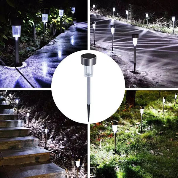 Solarne lampe inox 29,5 cm – 10 komada, RGB – slika 8