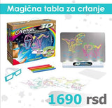 3D tabla za crtanje sa LED stalkom i naočarima