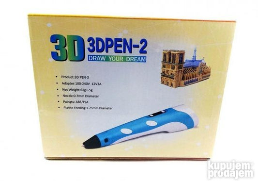 3D olovka za modelovanje sa podesivom temperaturom 160–230 °C