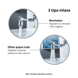Rotirajući nastavak za slavinu sa dva tipa mlaza