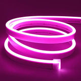 Neon LED traka 5 m pink, IP65, DC 12V