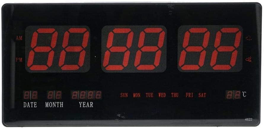 Digitalni LED sat 48 cm — vreme, datum i temperatura - slika 3