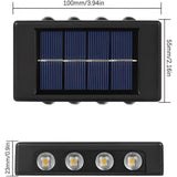 Solarne zidne dvostrane lampe, 2 komada