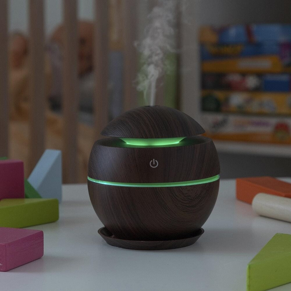 Aroma difuzer drvenog dizajna — do 7 h, LED svetlo - slika 2